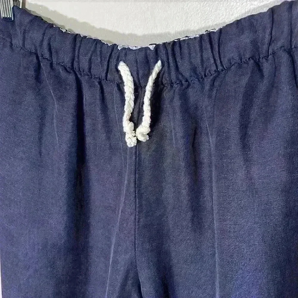 Zara navy linen